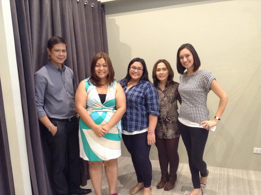 With Ms. Evelyn Tagle and her salon manager, Mrs. C and Mish Aventajado